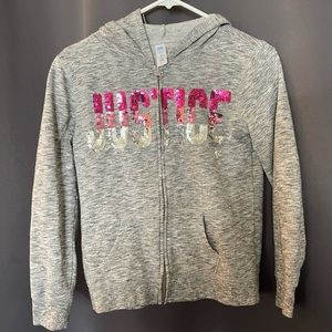 Justice zip up hoodie